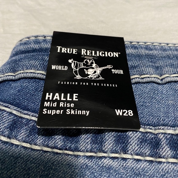 New True Religion Halle Mid Rise Super Skinny - Picture 3 of 4